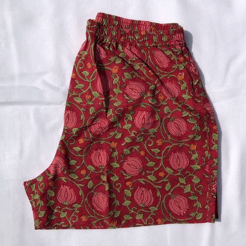 Anokhi for Accacia Men’s Boxer Shorts in Pink Tulip