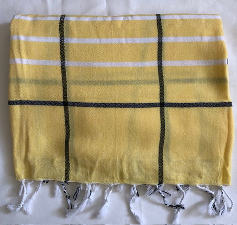 Flat Woven Bath Towel / Throw in Eski Hamam, Bright Yellow