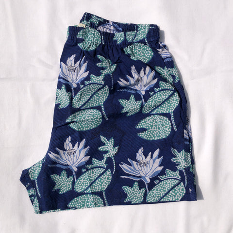 Anokhi for Accacia Men’s Boxer Shorts in Water Lily