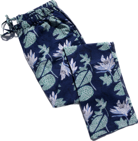Anokhi for Accacia Pajama Lounge Pants in Water Lily