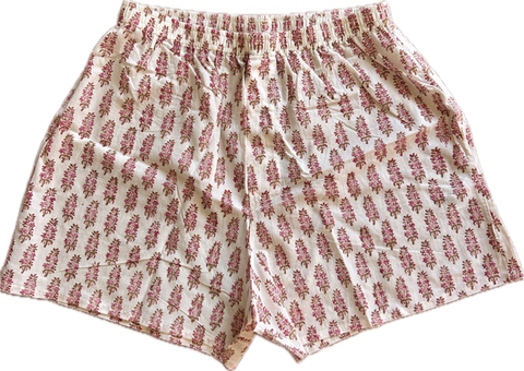 Anokhi for Accacia Men’s Boxer Shorts in White Antiqua