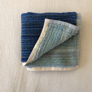 Loopy Wash Cloth in Double sided Blue and Sea Green