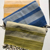 Flat Woven Placed Stripe Bath Towel / Throw in  Bright Yellow